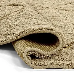 Ronde vloerkleden - Bellevue Natural Cotton Shaggy (beige/bruin)
