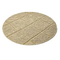 Ronde vloerkleden - Bellevue Natural Cotton Shaggy (beige/bruin)