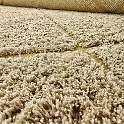 Ronde vloerkleden - Bellevue Natural Cotton Shaggy (beige/bruin)