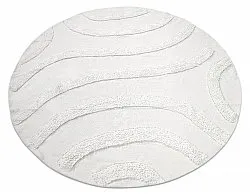 Ronde vloerkleden - Bonnie Natural Cotton Shaggy (offwhite)