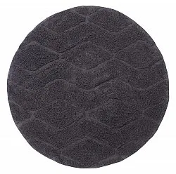 Ronde vloerkleden - Brynn Natural Cotton Shaggy (zwart)