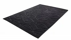 Hoogpolig vloerkleed - Brynn Natural Cotton Shaggy (zwart)