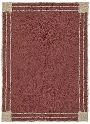 Hoogpolig vloerkleed - Cataya Natural Cotton Shaggy (bruin/beige)