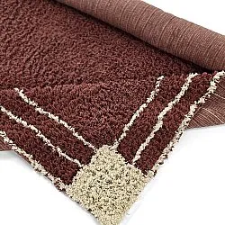 Hoogpolig vloerkleed - Cataya Natural Cotton Shaggy (bruin/beige)