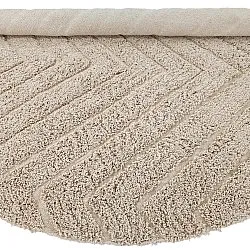 Ronde vloerkleden - Conara Natural Cotton Shaggy (beige)