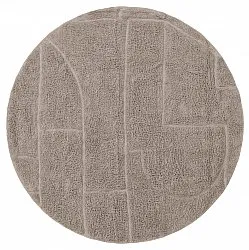 Ronde vloerkleden - Cremona Natural Cotton Shaggy (taupe)