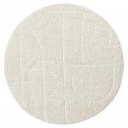 Ronde vloerkleden - Cremona Natural Cotton Shaggy (offwhite)