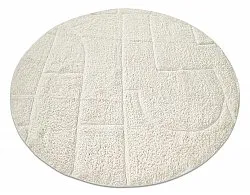 Ronde vloerkleden - Cremona Natural Cotton Shaggy (offwhite)