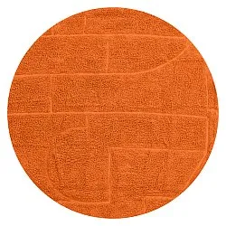 Ronde vloerkleden - Cremona Natural Cotton Shaggy (oranje)