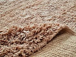 Hoogpolig vloerkleed - Ebba Natural Cotton Shaggy (bruin)