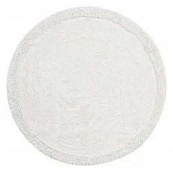 Ronde vloerkleden - Ebba Natural Cotton Shaggy (offwhite)