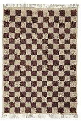 Hoogpolig vloerkleed - Elsey Natural Cotton Shaggy (beige/bruin)