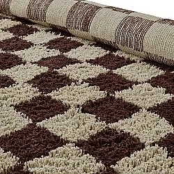 Hoogpolig vloerkleed - Elsey Natural Cotton Shaggy (beige/bruin)