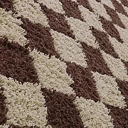 Hoogpolig vloerkleed - Elsey Natural Cotton Shaggy (beige/bruin)