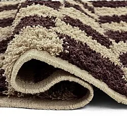 Hoogpolig vloerkleed - Elsey Natural Cotton Shaggy (beige/bruin)