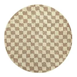 Ronde vloerkleden - Elsey Natural Cotton Shaggy (crème/zand)