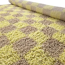 Hoogpolig vloerkleed - Elsey Natural Cotton Shaggy (geel/beige)