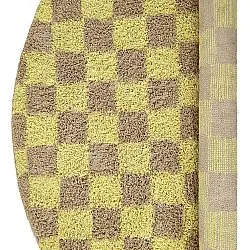 Ronde vloerkleden - Elsey Natural Cotton Shaggy (geel/beige)