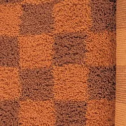 Hoogpolig vloerkleed - Elsey Natural Cotton Shaggy (oranje/rood)