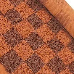 Hoogpolig vloerkleed - Elsey Natural Cotton Shaggy (oranje/rood)