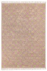 Hoogpolig vloerkleed - Elsey Natural Cotton Shaggy (roze/oranje)