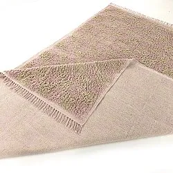 Hoogpolig vloerkleed - Elsey Natural Cotton Shaggy (roze/oranje)