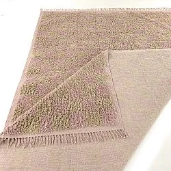 Hoogpolig vloerkleed - Elsey Natural Cotton Shaggy (roze/oranje)