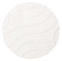 Ronde vloerkleden - Emilia Natural Cotton Shaggy (offwhite)