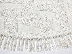 Ronde vloerkleden - Fallon Natural Cotton Shaggy (offwhite)