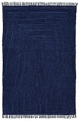 Hoogpolig vloerkleed - Farley Natural Cotton Shaggy (blauw)