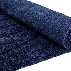 Hoogpolig vloerkleed - Farley Natural Cotton Shaggy (blauw)