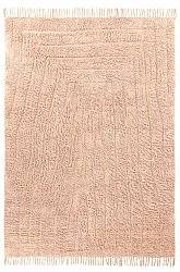 Hoogpolig vloerkleed - Farley Natural Cotton Shaggy (roze)