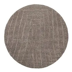Ronde vloerkleden - Farley Natural Cotton Shaggy (taupe)