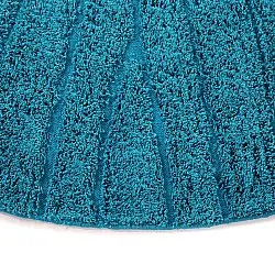 Ronde vloerkleden - Farley Natural Cotton Shaggy (turkoois)