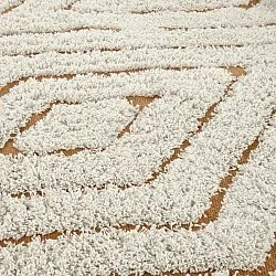 Hoogpolig vloerkleed - Holwell Natural Cotton Shaggy (gebroken wit/bruin)