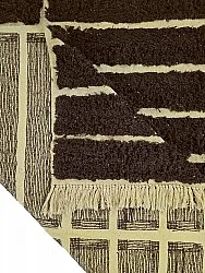 Hoogpolig vloerkleed - Ikara Natural Cotton Shaggy (bruin)