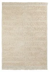 Hoogpolig vloerkleed - Ikara Natural Cotton Shaggy (room)