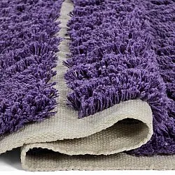 Hoogpolig vloerkleed - Ikara Natural Cotton Shaggy (paars)
