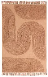 Hoogpolig vloerkleed - Jovie Natural Cotton Shaggy (terracotta)