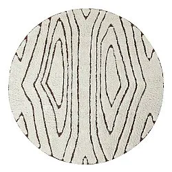 Ronde vloerkleden - Kindon Natural Cotton Shaggy (gebroken wit/bruin)