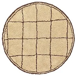 Rond vloerkleed - Lana Natural Cotton Shaggy (beige/bruin)