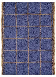 Hoogpolig vloerkleed - Lana Natural Cotton Shaggy (blauw/geel)