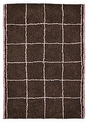 Hoogpolig vloerkleed - Lana Natural Cotton Shaggy (bruin)