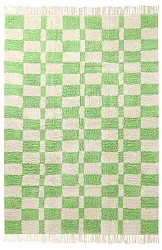 Hoogpolig vloerkleed - Maranello Natural Cotton Shaggy (groente)