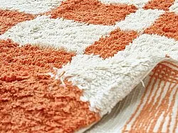 Ronde vloerkleden - Maranello Natural Cotton Shaggy (oranje)