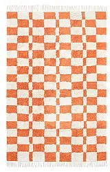Hoogpolig vloerkleed - Maranello Natural Cotton Shaggy (oranje)