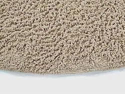 Ronde vloerkleden - Mareto Natural Cotton Shaggy (bruin)
