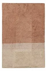 Hoogpolig vloerkleed - Mareto Natural Cotton Shaggy (bruin)