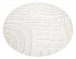Ronde vloerkleden - Margo Natural Cotton Shaggy (offwhite)