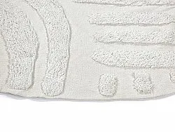 Ronde vloerkleden - Margo Natural Cotton Shaggy (offwhite)